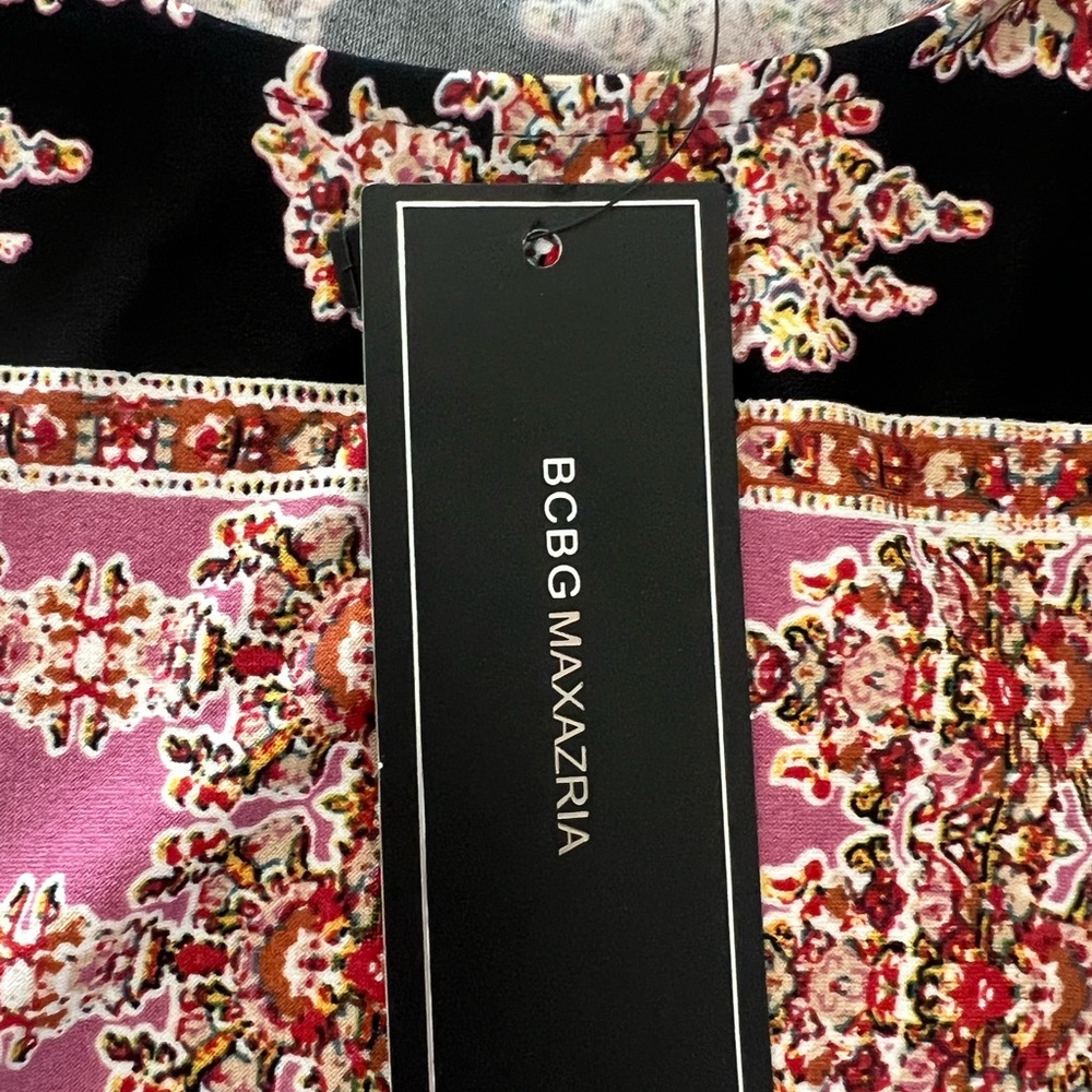 NWT BCBGMAXAZRIA Jewele Printed A-Line Sleeveless Dress - Size M - Picture 7 of 9
